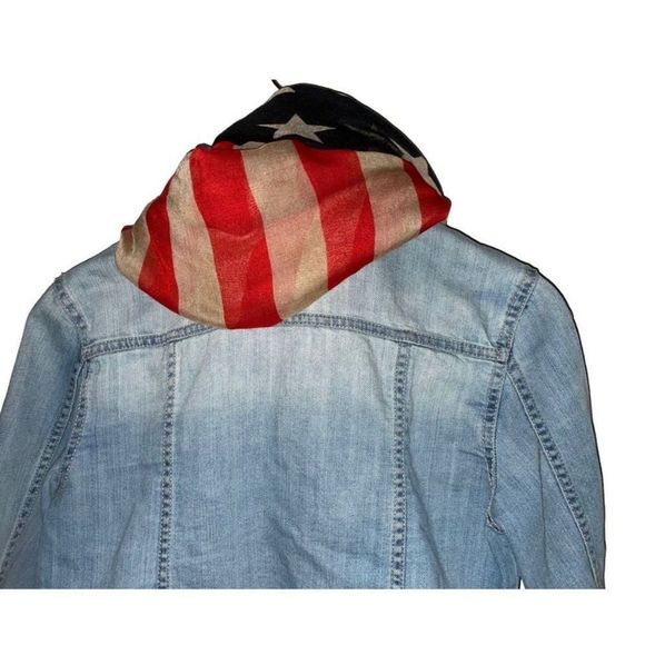 Vintage Patriotic Flag Pashmina - New Condition - Bid Now = Discounted Shipping - Picture 3 of 10